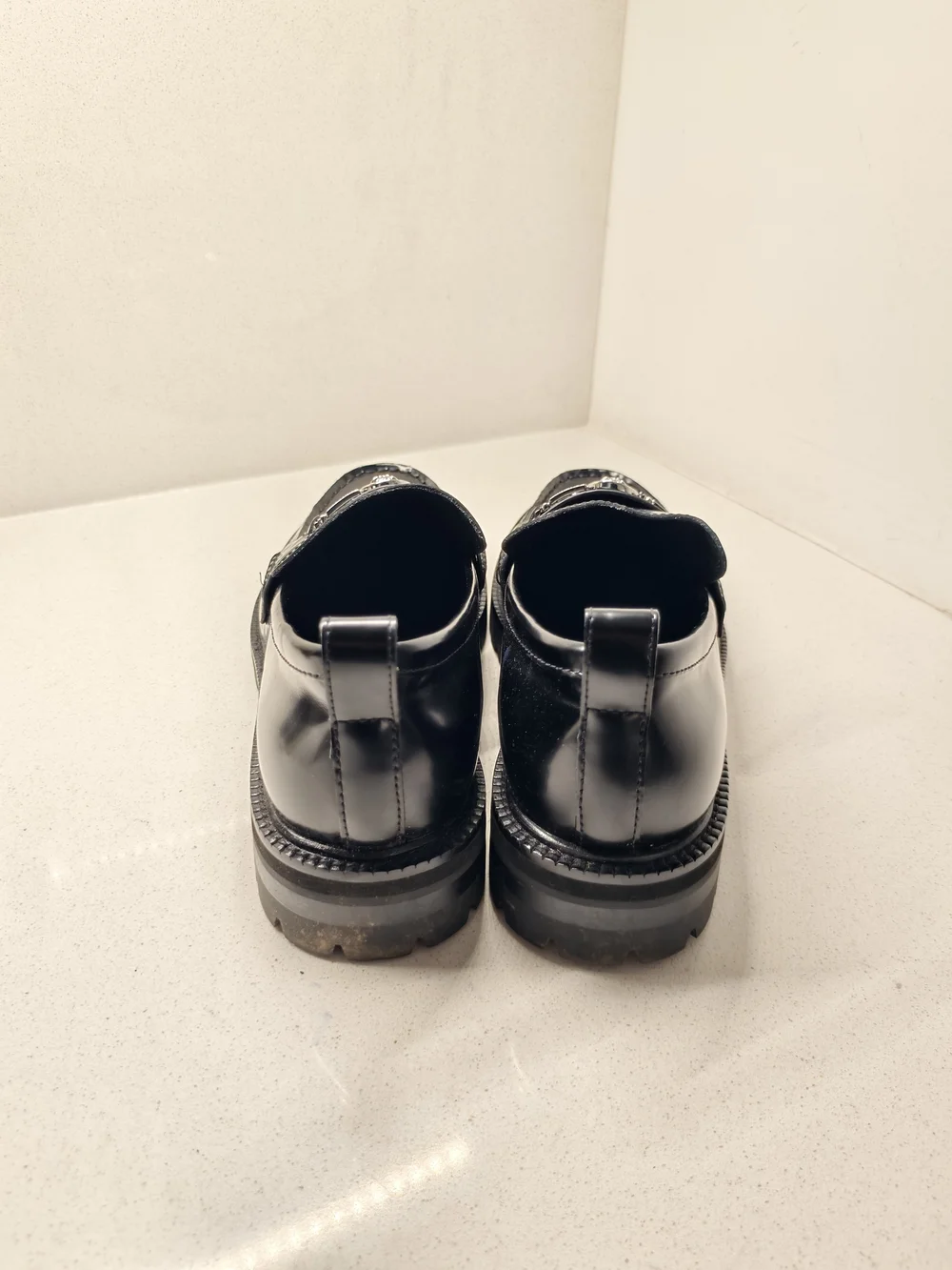 Black Men's Leather Bit Loafers